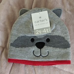 NWT - Toddler hat and mitten set, 2T-4T